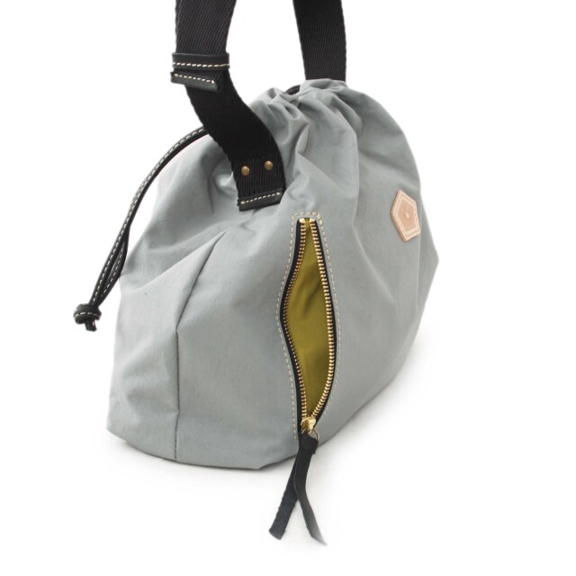 ASF1820-BRS/Ain Soph (アインソフ)塩縮加工ナイロン　巾着ショルダーバッグ