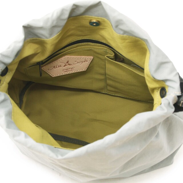 ASF1820-BRS/Ain Soph (アインソフ)塩縮加工ナイロン　巾着ショルダーバッグ