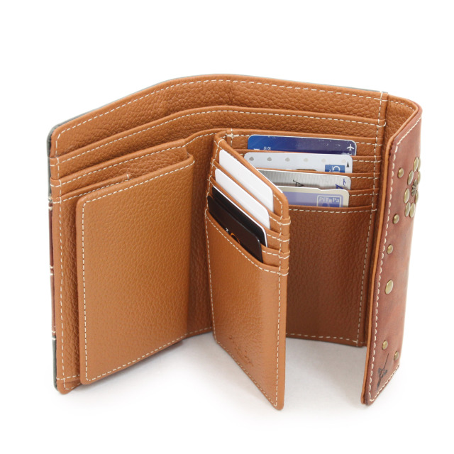 DA507-HP/Ain Soph(アインソフ)スタッズ付きマルチカラー折財布