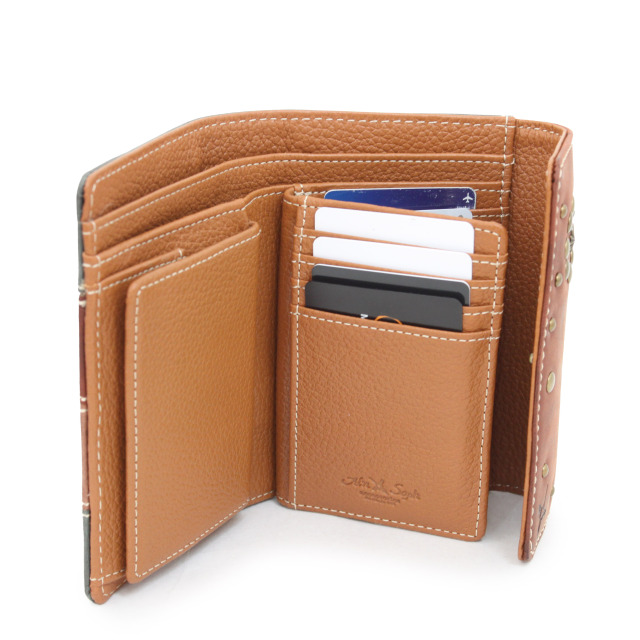 DA507-HP/Ain Soph(アインソフ)スタッズ付きマルチカラー折財布