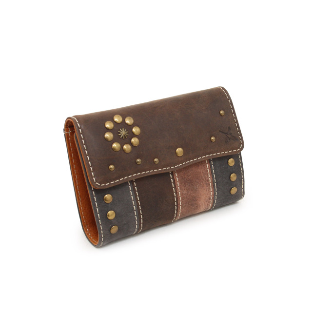 DA507-HP/Ain Soph(アインソフ)スタッズ付きマルチカラー折財布