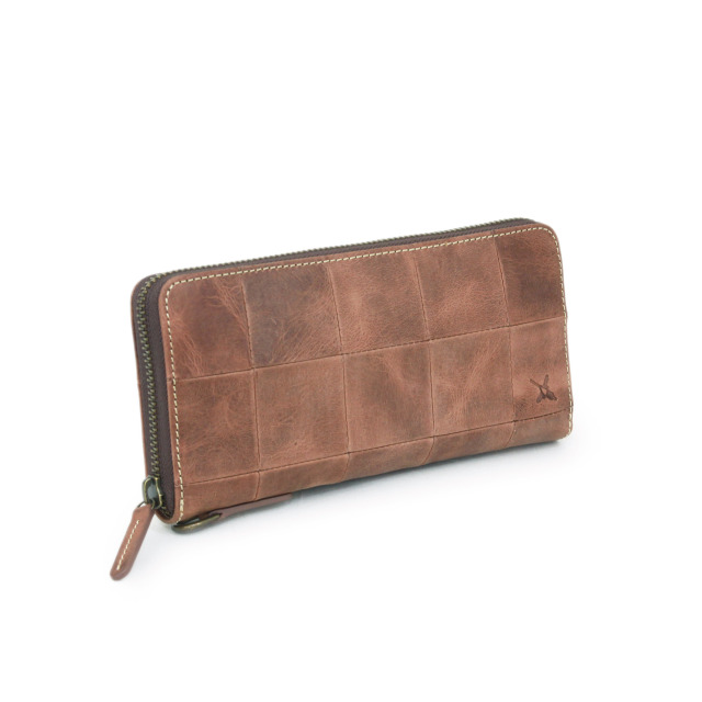 DA1298-HP/Ain Soph(アインソフ)パッチワークラウンドファスナー長財布