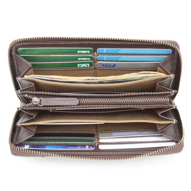 DA1298-HP/Ain Soph(アインソフ)パッチワークラウンドファスナー長財布