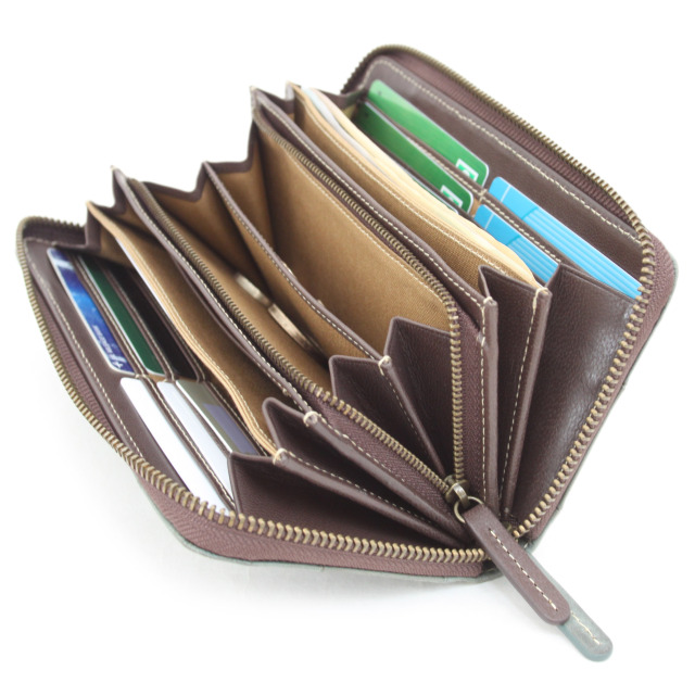 DA1298-HP/Ain Soph(アインソフ)パッチワークラウンドファスナー長財布