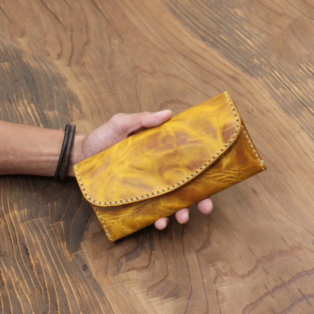 DA994-WPS/Ain Soph（アインソフ）イタリアンレザー かぶせ長財布  