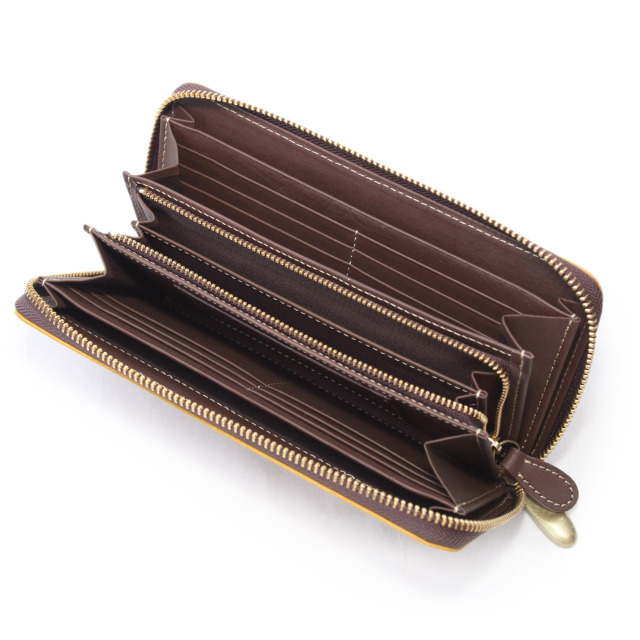 27500円を☆　アインソフ　ラウンドファスナー　長財布　本革 Ain Soph アインソフ AinSoph 長財布 コインケース スルー