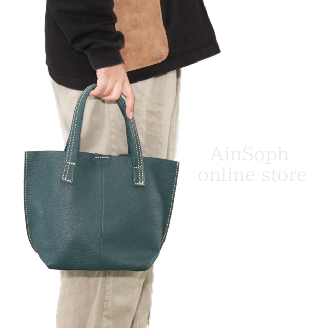 ASE679-BOM/Ain Soph(アインソフ)シンプルレザートートバッグ<S>
