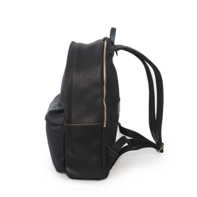 【Ain Soph セカンドレーベル】ブラックシリーズ 撥水レザーリュック　バックパック 日本製 / ASC1804-STN