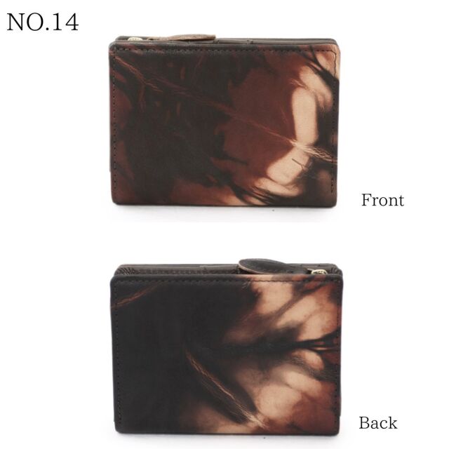 DA1035-AMD/Ain Soph (アインソフ)奄美泥染め ミドル折財布 日本製