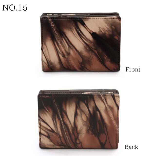 DA1035-AMD/Ain Soph (アインソフ)奄美泥染め ミドル折財布 日本製