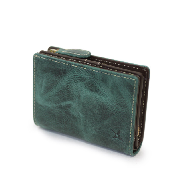 イタリアンレザー】 Ain Soph（アインソフ） ワクシープレス ミドル折