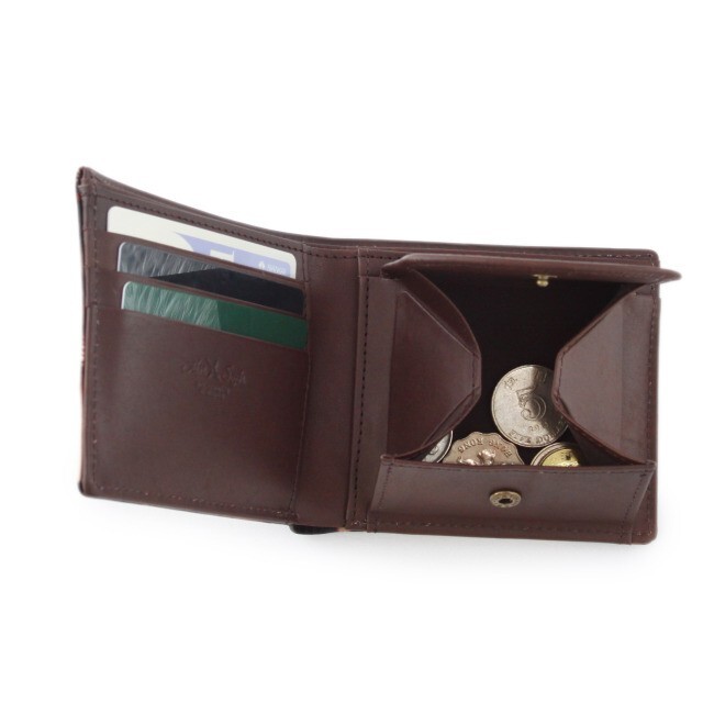 イタリアンレザー】 Ain Soph（アインソフ） ワクシープレス 二つ折