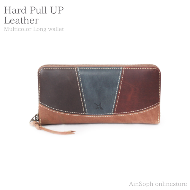 【HPレザー】Ain Soph(アインソフ)マルチカラーラウンドファスナー長財布 | DA1560-HP