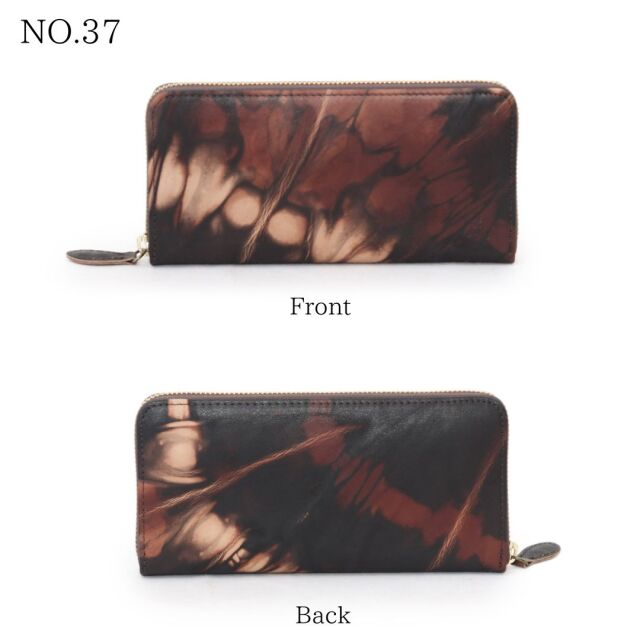 DA1180-AMD/Ain Soph (アインソフ)奄美泥染めラウンドファスナー長財布