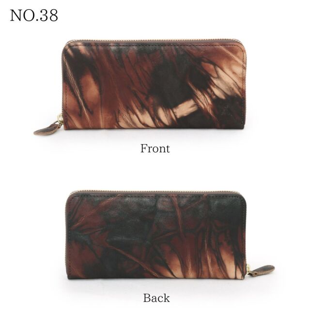 DA1180-AMD/Ain Soph (アインソフ)奄美泥染めラウンドファスナー長財布