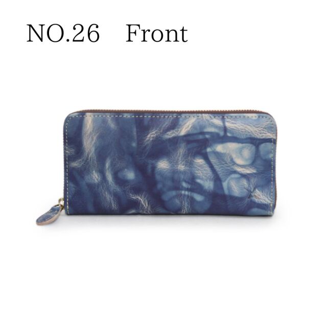 DA1180-BLA/Ain Soph (アインソフ)藍染ラウンドファスナー長財布　日本製