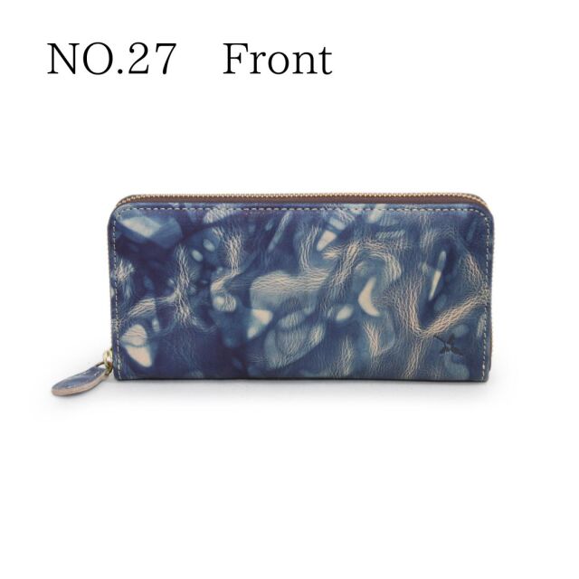 DA1180-BLA/Ain Soph (アインソフ)藍染ラウンドファスナー長財布　日本製