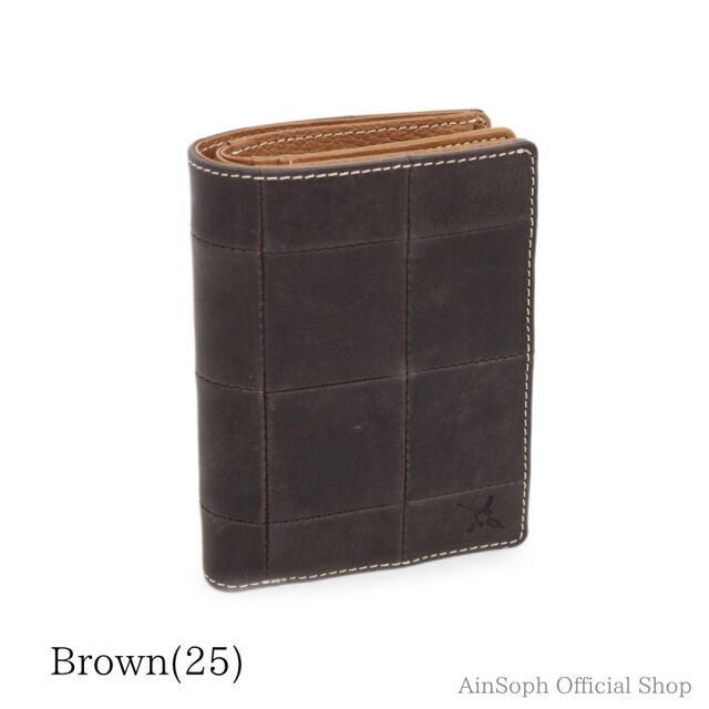 【HPレザー】Ain Soph(アインソフ)パッチワークミドル折財布｜DA1297F-HP