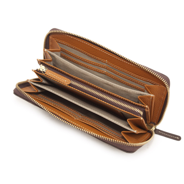 【HPレザー】Ain Soph(アインソフ)パッチワークラウンドファスナー長財布｜DA1298F-HP