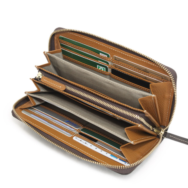 【HPレザー】Ain Soph(アインソフ)パッチワークラウンドファスナー長財布｜DA1298F-HP