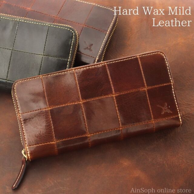 【HWMレザー】Ain Soph(アインソフ)パッチワークラウンドファスナー長財布|DA1298F-HWM