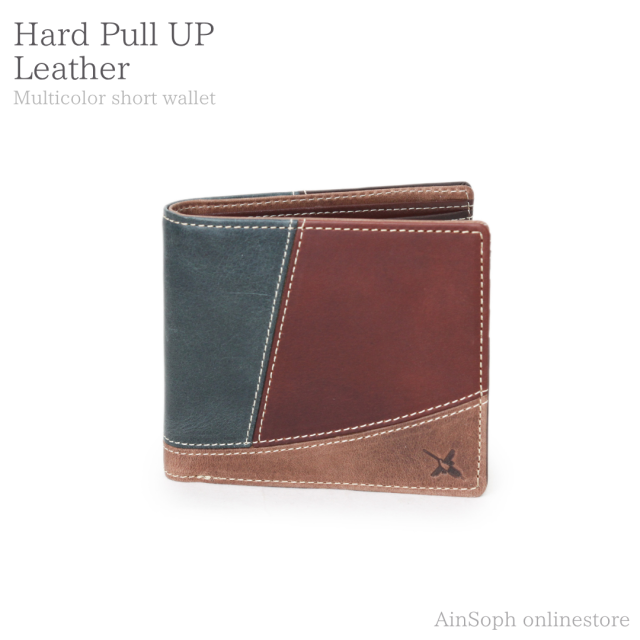 【HPレザー】Ain Soph(アインソフ)マルチカラー 二つ折財布| DA1559-HP
