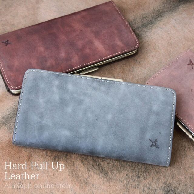 【HPレザー】Ain Soph(アインソフ)がま口 長財布 シンプルデザイン | DA1636-HP