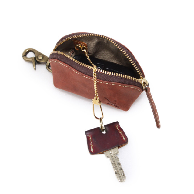 【HPレザー】Ain Soph（アインソフ）マルチケース 取り外し可能キーチェーン付き 小銭・鍵・小物収納｜DA1652-HP