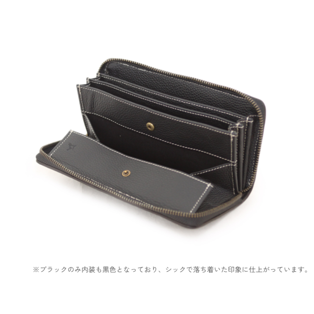 【HWMレザー】Ain Soph(アインソフ) ランダムメッシュ ラウンドファスナー 長財布 | DA941-HMS