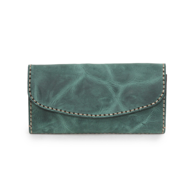 アインソフ　AinSoph　DA994-HP かぶせ長財布　手縫いステッチ DA994-WPS/Ain Soph（アインソフ）イタリアンレザー かぶせ長