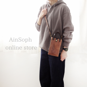 ASA993-HP/Ain Soph(アインソフ)２WAYレザートートバッグ/Beige