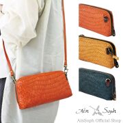 値下げ！Ain Soph 革　お財布ポシェット　斜めがけ　新品 お財布ポシェット