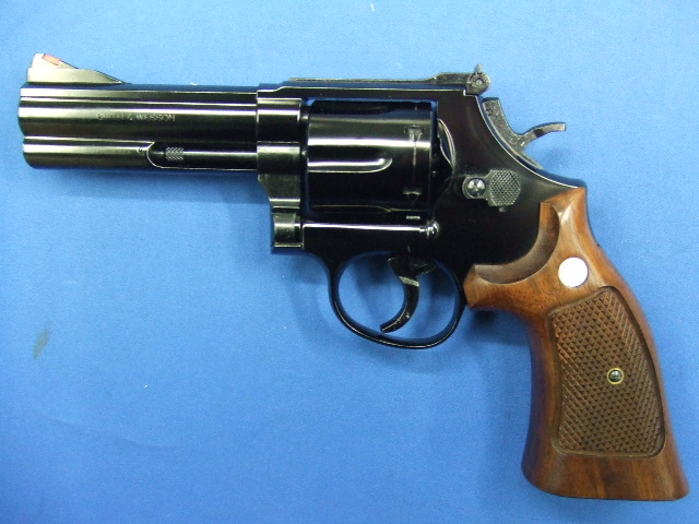 S&W M586 木製グリップ仕様 Wディープブラック ABS 6ｍｍBB・リアルXカートリッジ  |  マルシン