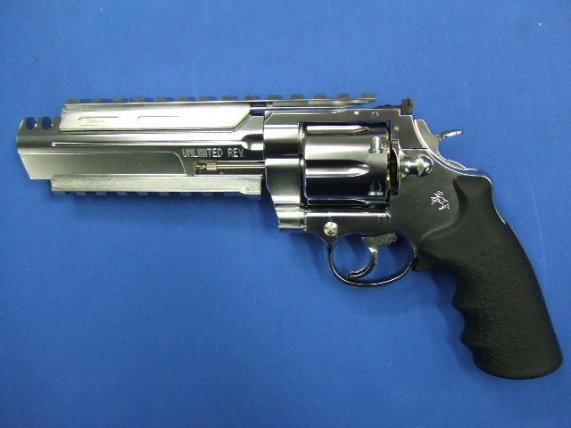 アンリミテッドリボルバー シルバー ABS HOGUEタイプ グリップ仕様 リアルXカートリッジ　| 　マルシン