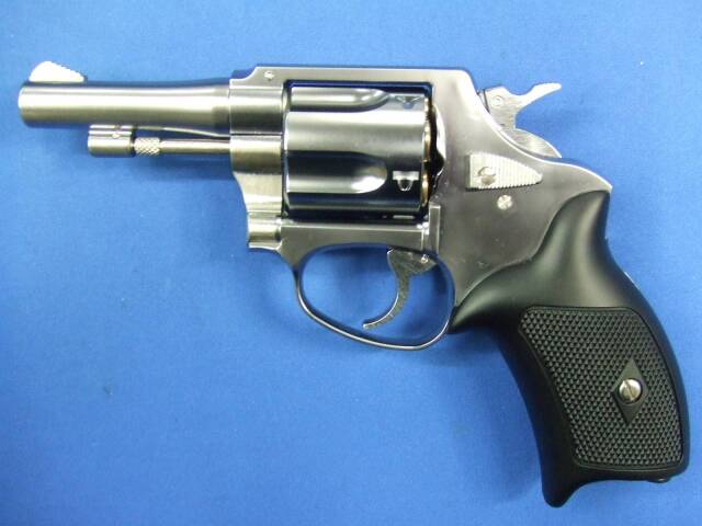 ポリスリボルバー 3in　シルバー ABS HW製ブラックグリップ仕様　リアルXカートリッジ　 | 　マルシン