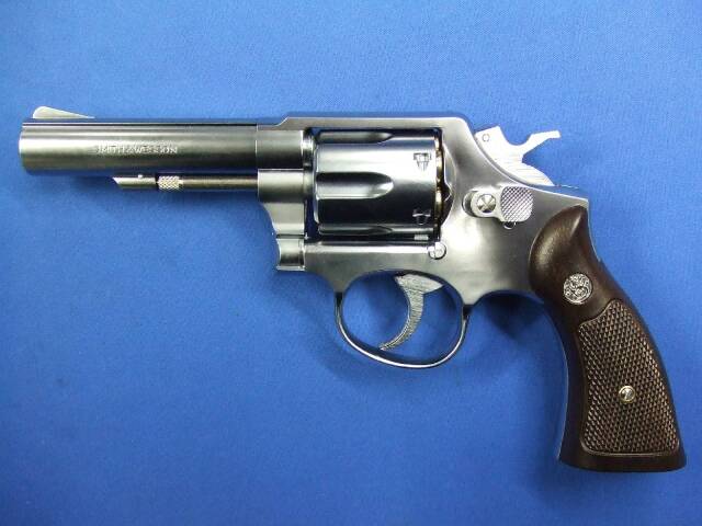S&W M64 シルバー ABS チェッカープラグリップ仕様 リアルXカートリッジ　 | マルシン