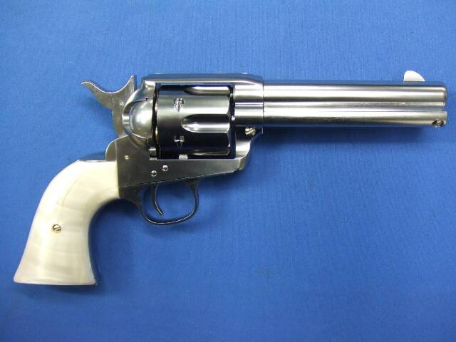 コルト SAA.45 シビリアン シルバー ABS パールプラグリップ仕様　Xカートリッジ　 | 　マルシン