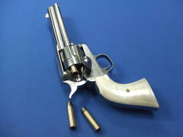 コルト SAA.45 シビリアン シルバー ABS パールプラグリップ仕様　Xカートリッジ　 | 　マルシン