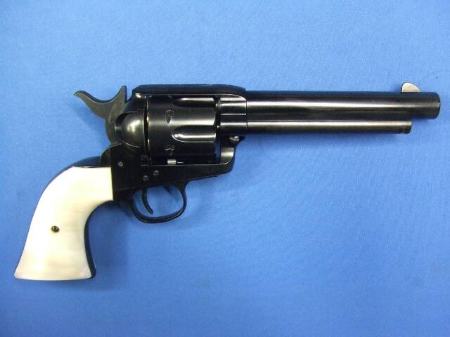 コルトSAA.45 アーティラリー Wディープブラック ABS パールプラグリップ仕様　Xカートリッジ　 | 　マルシン
