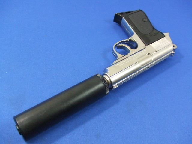 ワルサーPPK + サイレンサー　シルバーABS | マルシン