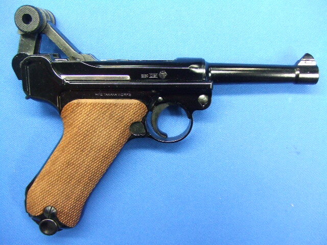 ルガーP08 4インチ　スチールフィニッシュ フルチェッカーアメリカンウォールナットグリップ | タナカ