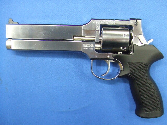 マテバ リボルバー シルバーABS ブラックラバー塗装プラグリップ リアルXカートリッジ | マルシン