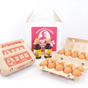 愛鶏園GH1　紅たまご50個 醤油セット