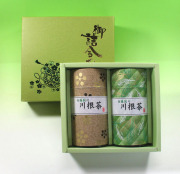 【法事・香典返し】玉露・川根特上煎茶200ｇ缶入詰合せ