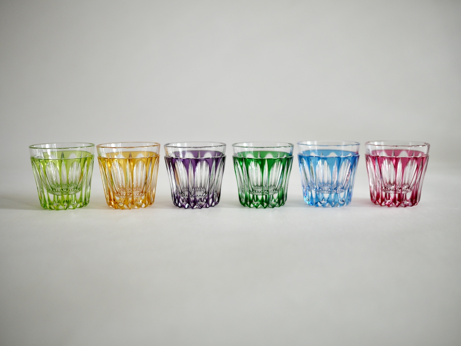 堀口切子　万華様切立盃　大