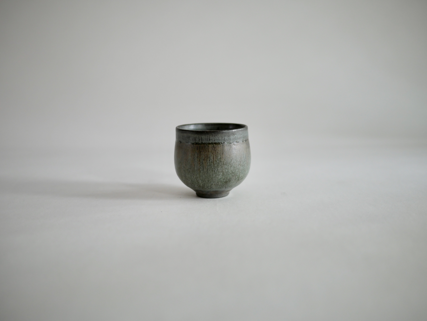 北岡幸士　ぐい呑線紋 BlueBlack