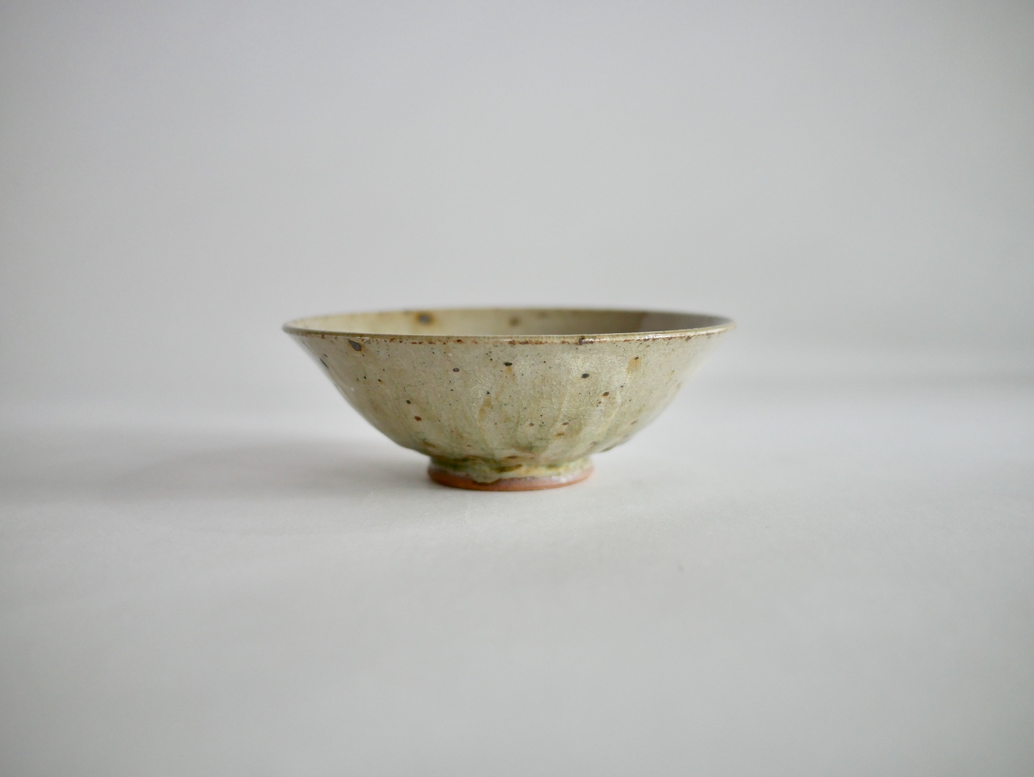 北岡幸士　5寸碗 緑釉