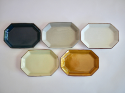 阿部春弥　八角長方皿