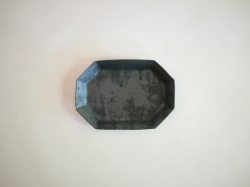 阿部春弥　鉄彩八角長方皿