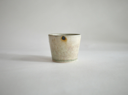 北岡幸士　そば猪口カップL 灰粉引